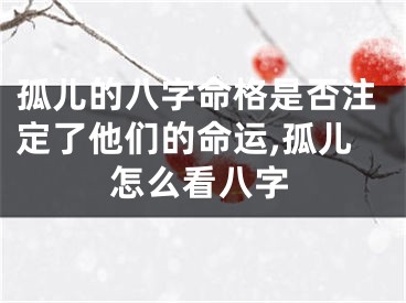 孤儿的八字命格是否注定了他们的命运,孤儿怎么看八字