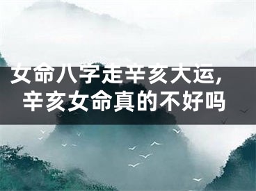 女命八字走辛亥大运,辛亥女命真的不好吗