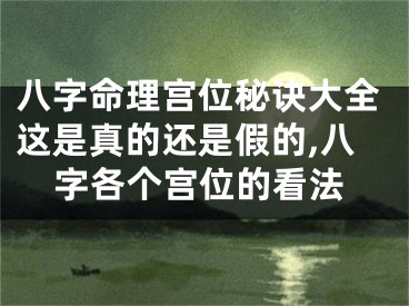 八字命理宫位秘诀大全这是真的还是假的,八字各个宫位的看法