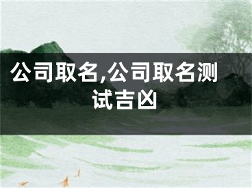 公司取名,公司取名测试吉凶