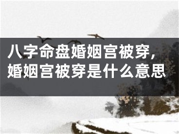 八字命盘婚姻宫被穿,婚姻宫被穿是什么意思