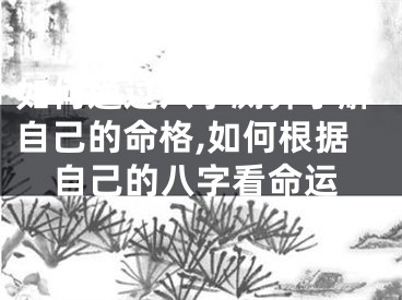 如何通过八字测算了解自己的命格,如何根据自己的八字看命运