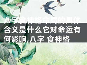 八字食神格命局的具体含义是什么它对命运有何影响,八字 食神格
