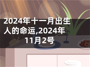 2024年十一月出生人的命运,2024年11月2号