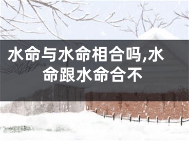 水命与水命相合吗,水命跟水命合不
