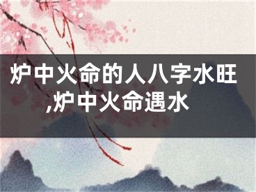 炉中火命的人八字水旺,炉中火命遇水
