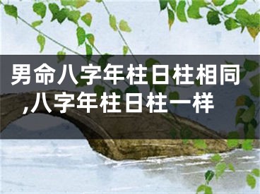 男命八字年柱日柱相同,八字年柱日柱一样