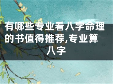 有哪些专业看八字命理的书值得推荐,专业算八字