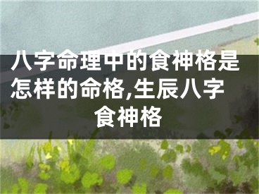 八字命理中的食神格是怎样的命格,生辰八字食神格