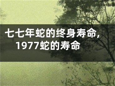 七七年蛇的终身寿命,1977蛇的寿命