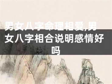 男女八字命理相爱,男女八字相合说明感情好吗