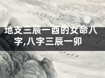 地支三辰一酉的女命八字,八字三辰一卯