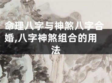 命理八字与神煞八字合婚,八字神煞组合的用法