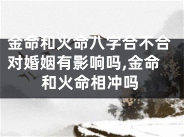 金命和火命八字合不合对婚姻有影响吗,金命和火命相冲吗