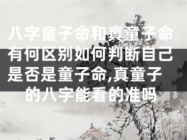 八字童子命和真童子命有何区别如何判断自己是否是童子命,真童子的八字能看的准吗