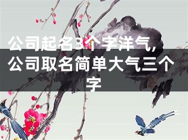 公司起名3个字洋气,公司取名简单大气三个字
