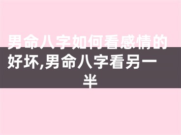 男命八字如何看感情的好坏,男命八字看另一半