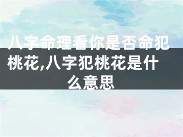 八字命理看你是否命犯桃花,八字犯桃花是什么意思