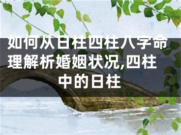 如何从日柱四柱八字命理解析婚姻状况,四柱中的日柱