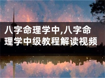 八字命理学中,八字命理学中级教程解读视频