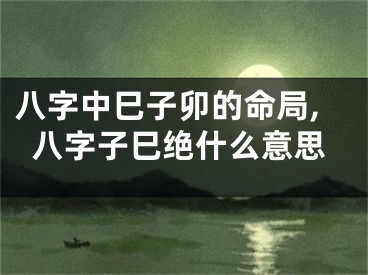八字中巳子卯的命局,八字子巳绝什么意思