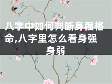 八字中如何判断身强格命,八字里怎么看身强身弱