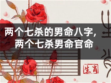 两个七杀的男命八字,两个七杀男命官命