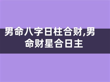 男命八字日柱合财,男命财星合日主