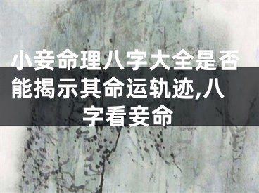 小妾命理八字大全是否能揭示其命运轨迹,八字看妾命