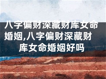 八字偏财深藏财库女命婚姻,八字偏财深藏财库女命婚姻好吗