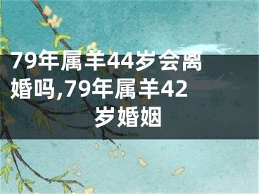 79年属羊44岁会离婚吗,79年属羊42岁婚姻