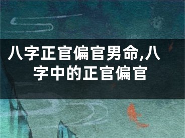 八字正官偏官男命,八字中的正官偏官