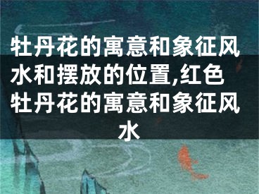 牡丹花的寓意和象征风水和摆放的位置,红色牡丹花的寓意和象征风水