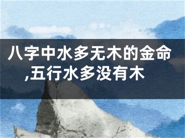 八字中水多无木的金命,五行水多没有木