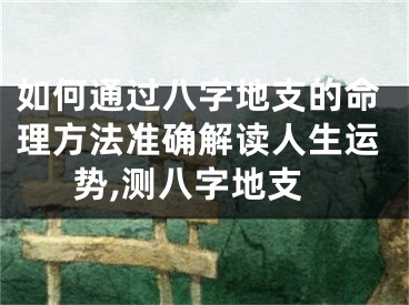 如何通过八字地支的命理方法准确解读人生运势,测八字地支