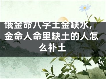 饿金命八字土金缺水,金命人命里缺土的人怎么补土