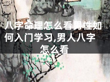 八字命理怎么看男性如何入门学习,男人八字怎么看