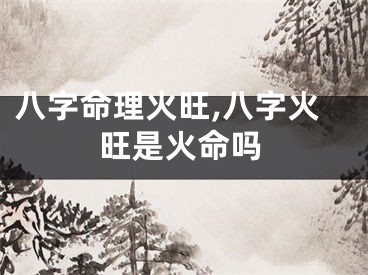 八字命理火旺,八字火旺是火命吗