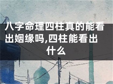 八字命理四柱真的能看出姻缘吗,四柱能看出什么