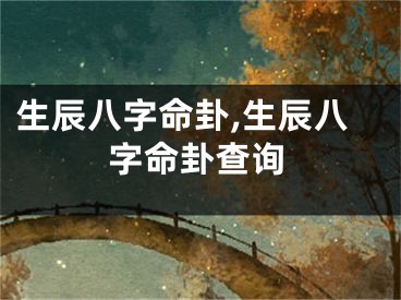 生辰八字命卦,生辰八字命卦查询