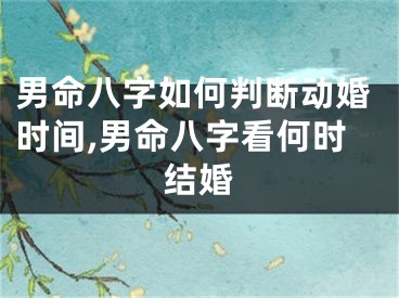 男命八字如何判断动婚时间,男命八字看何时结婚