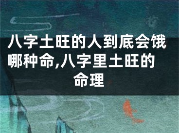 八字土旺的人到底会饿哪种命,八字里土旺的命理