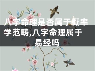 八字命理是否属于概率学范畴,八字命理属于易经吗
