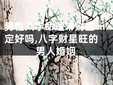 男性八字命理带财星一定好吗,八字财星旺的男人婚姻