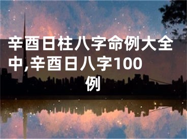 辛酉日柱八字命例大全中,辛酉日八字100例