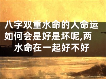 八字双重水命的人命运如何会是好是坏呢,两水命在一起好不好