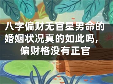 八字偏财无官星男命的婚姻状况真的如此吗,偏财格没有正官