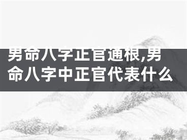 男命八字正官通根,男命八字中正官代表什么