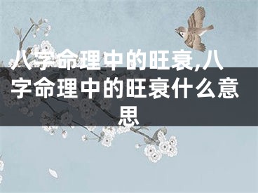 八字命理中的旺衰,八字命理中的旺衰什么意思