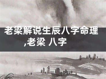 老梁解说生辰八字命理,老梁 八字